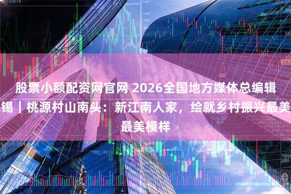 股票小额配资网官网 2026全国地方媒体总编辑看无锡｜桃源村山南头：新江南人家，绘就乡村振兴最美模样